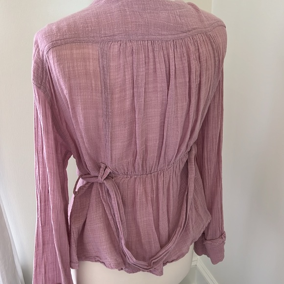 We The Free Gauze Safari Top Blouse - Picture 5 of 7